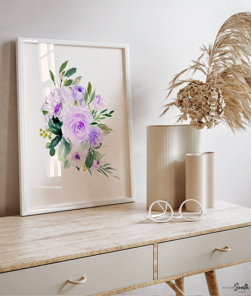 Lilac purple baby deer nursery for girl, fawn nursery art, nursery decor purple fawn, baby girl woodland, purple woodland nursery, baby deer