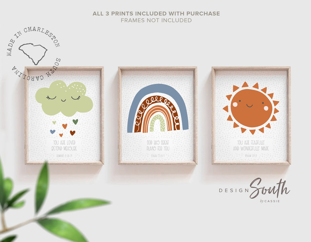 Christian nursery wall decor, bible verse wall art, nursery bible wall art, church nursery room decor, christian nursery or bedroom wall art