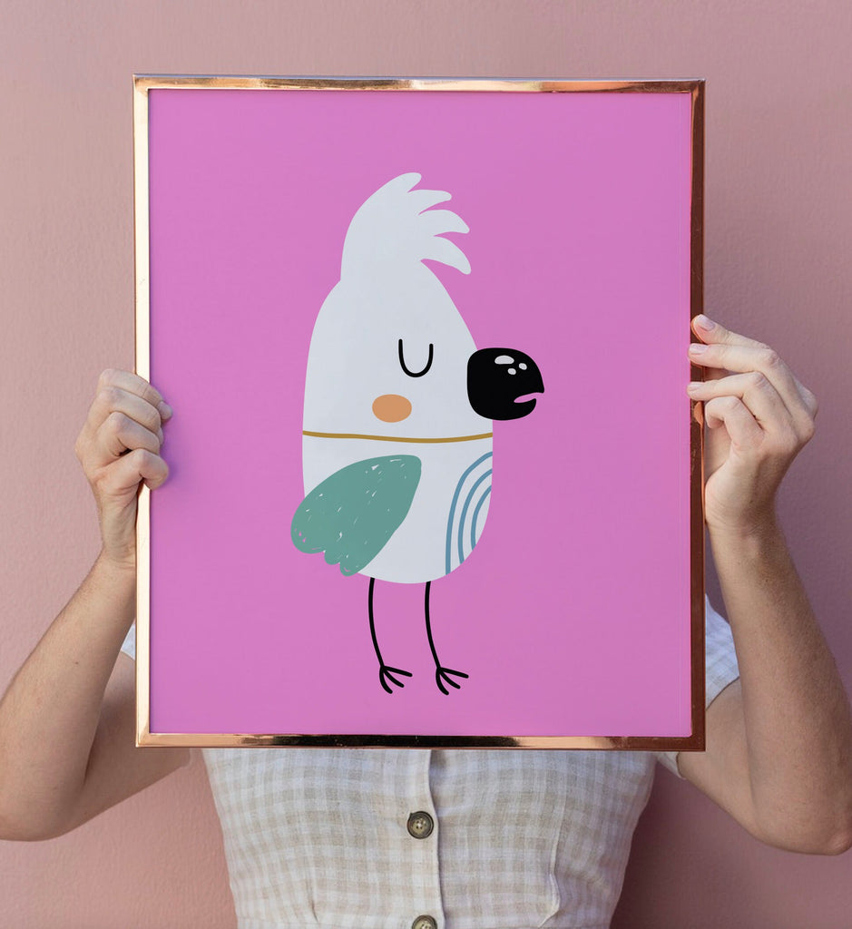 Exotic tropical birds print, tropical birds wall art, tropical animals print set, cute tropical birds print set, modern girl&#39;s tropical art