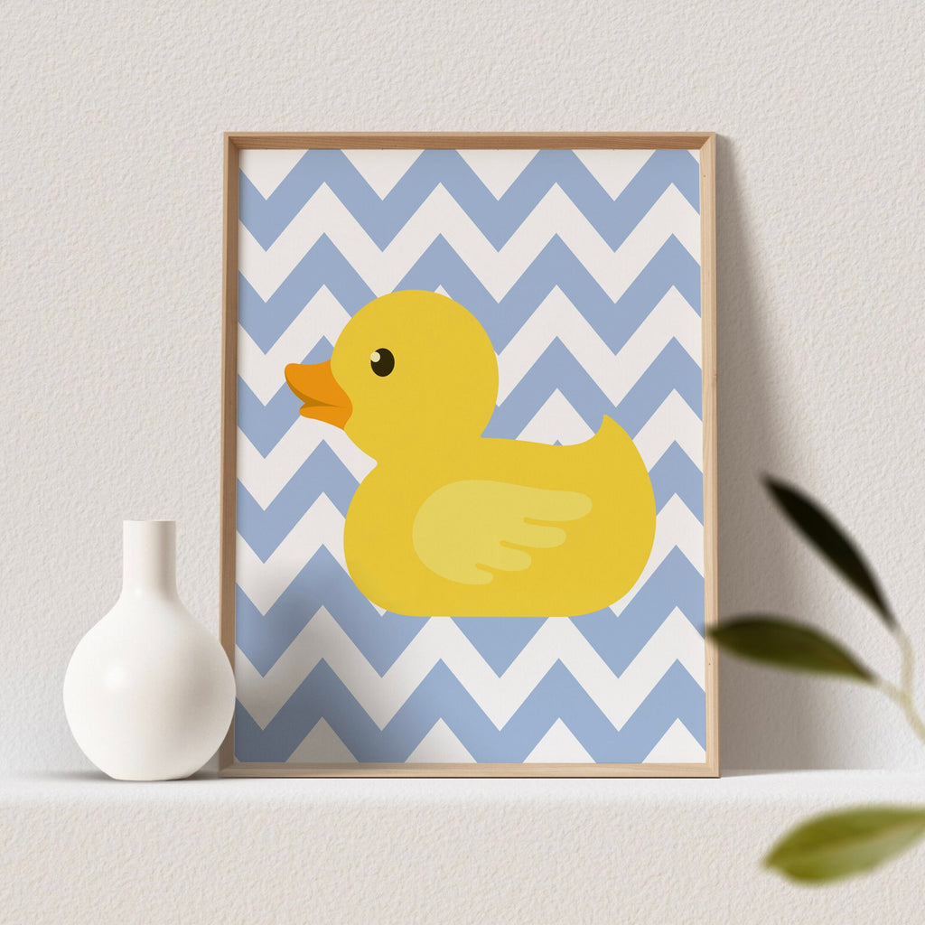 Boys baby blue bathroom, baby blue bathroom decor, boys baby blue art, rubber duckie bathroom decor, baby blue and yellow, baby boy bathroom