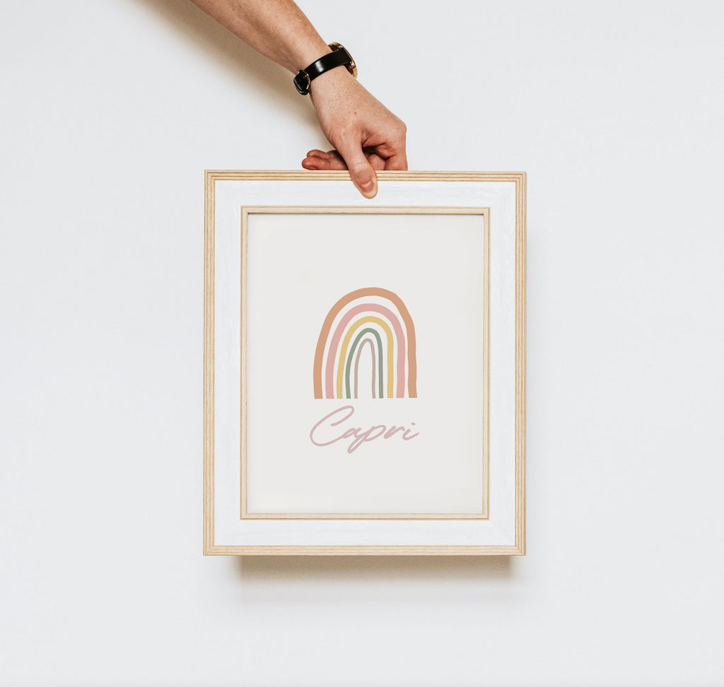 Peach and pink girl floral nursery decor, baby girl name decor, peach and pink nursery art for girl, bedroom decor little girl room wall art