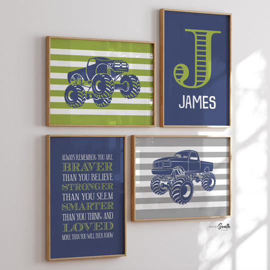 Big boy bedroom trucks, boys truck theme, monster truck theme bedroom wall art, monster truck prints for boys, truck art, truck decor boys