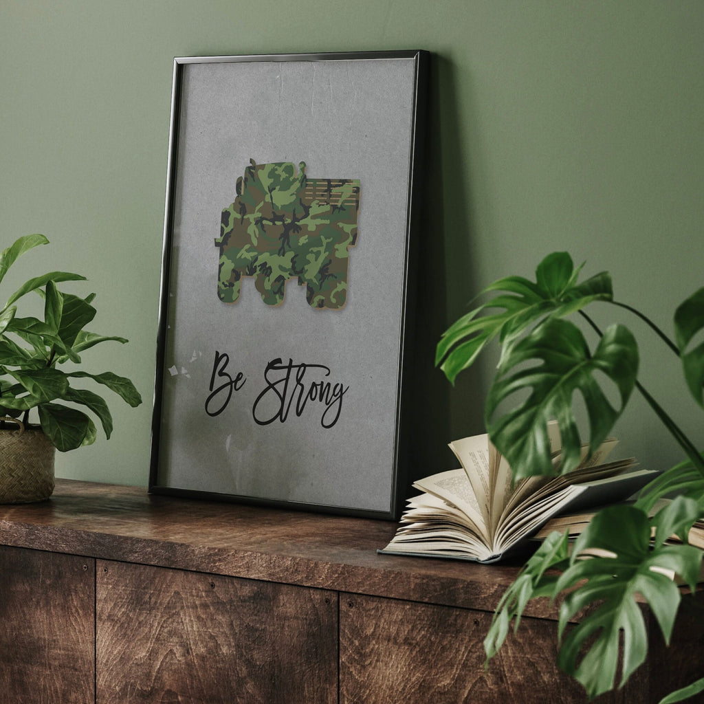 Army vehicles boys wall art set, soldier military tank truck helicopter, boys bedroom wall art print decor army marine troop, playroom army