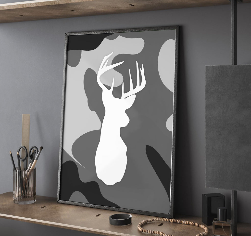 Buck nursery decor, deer nursery art, hunting quote for boys, what little boys are made of, hunting decor, gray hunting nursery for boys