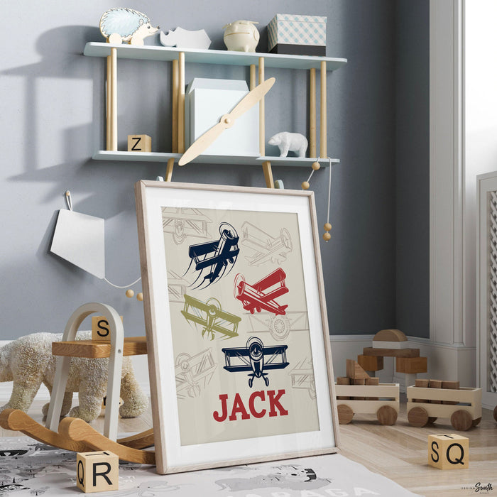 Oh the places you'll go, transportation kids art, transportation theme, airplane bedroom art, airplane nursery decor, airplane boys room art
