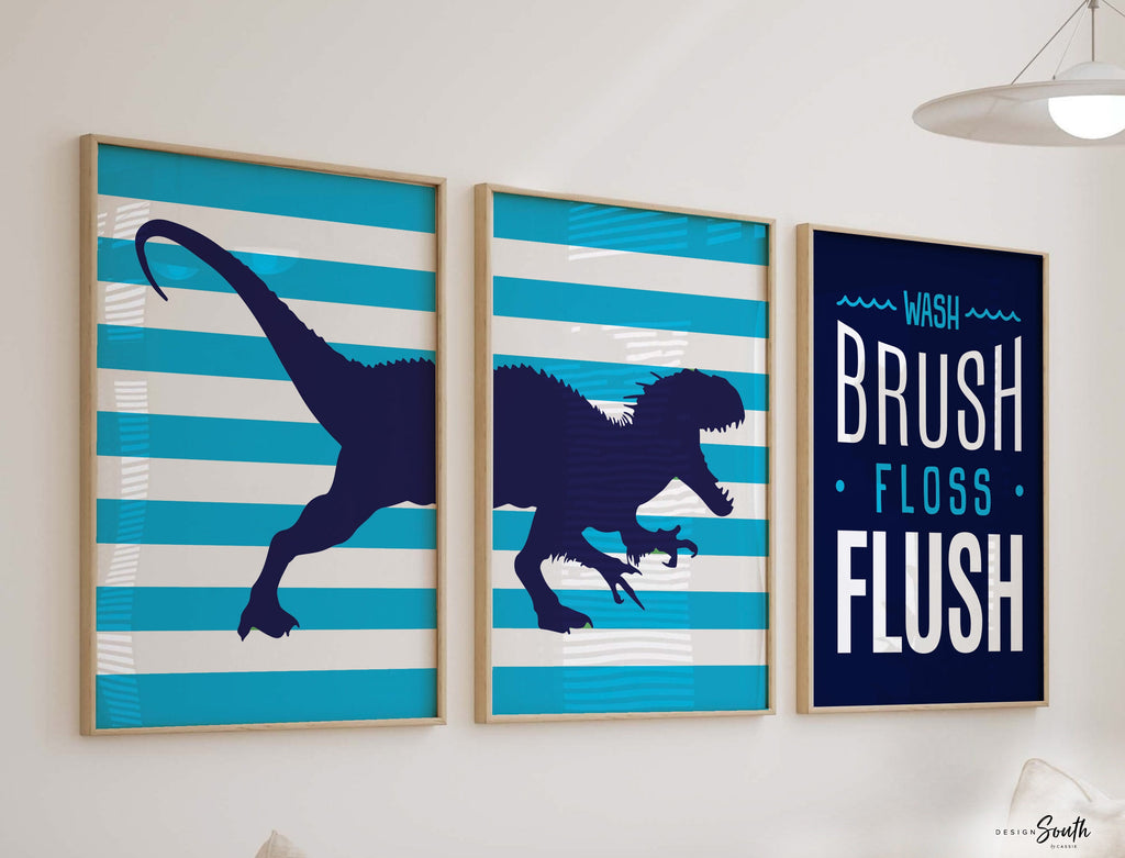 Dinosaur bathroom wall art, t-rex bathroom, dinosaur kids bathroom wall art, boy bathroom wall art, dinosaur bathroom decor, dino bathroom