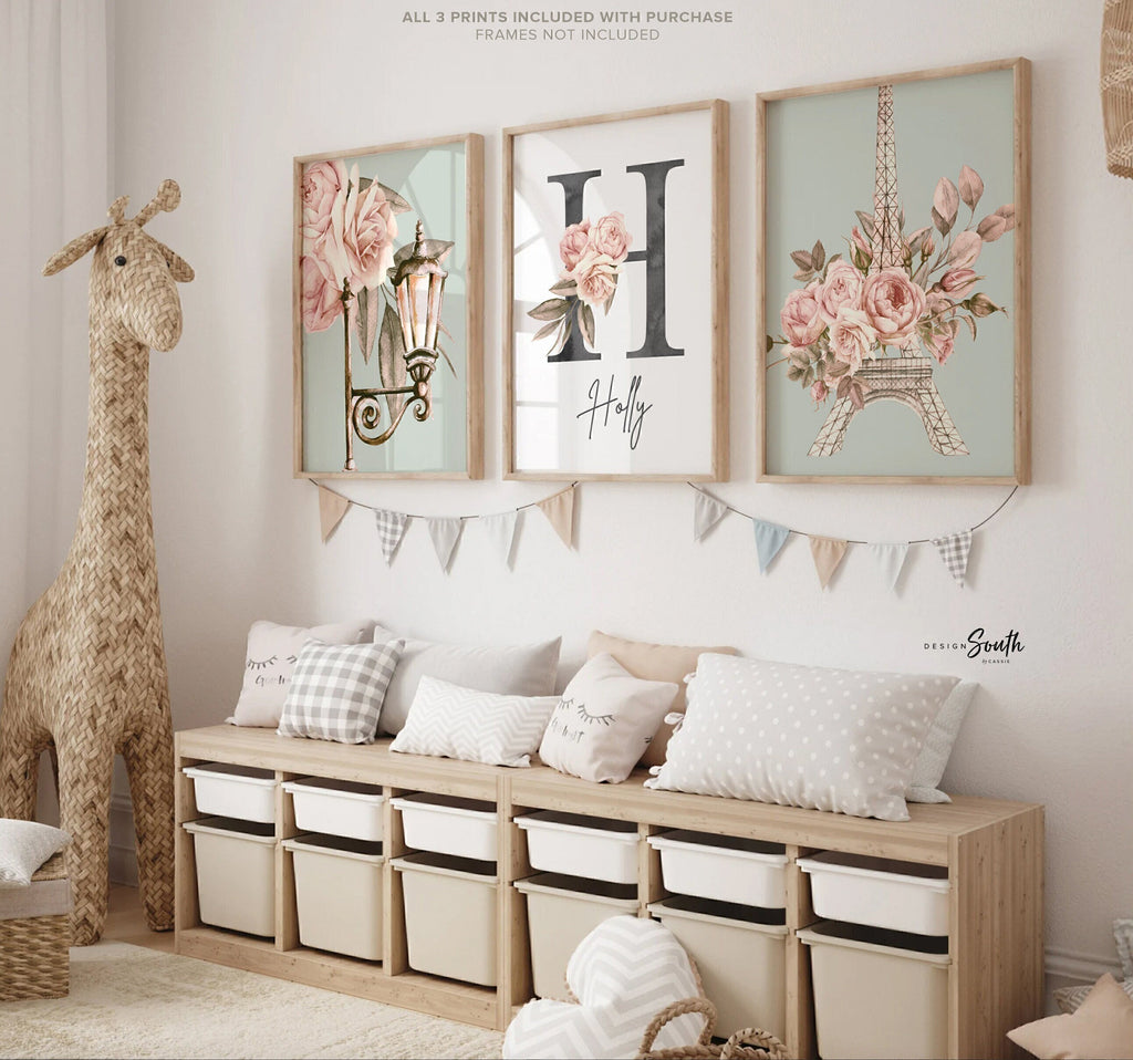 Paris shower gift, paris france eiffel tower nursery theme art print, baby nursery paris, custom paris theme nursery art, chic nursery decor