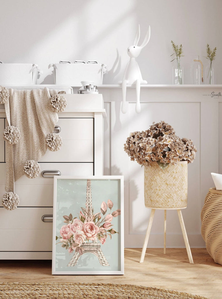 Paris shower gift, paris france eiffel tower nursery theme art print, baby nursery paris, custom paris theme nursery art, chic nursery decor