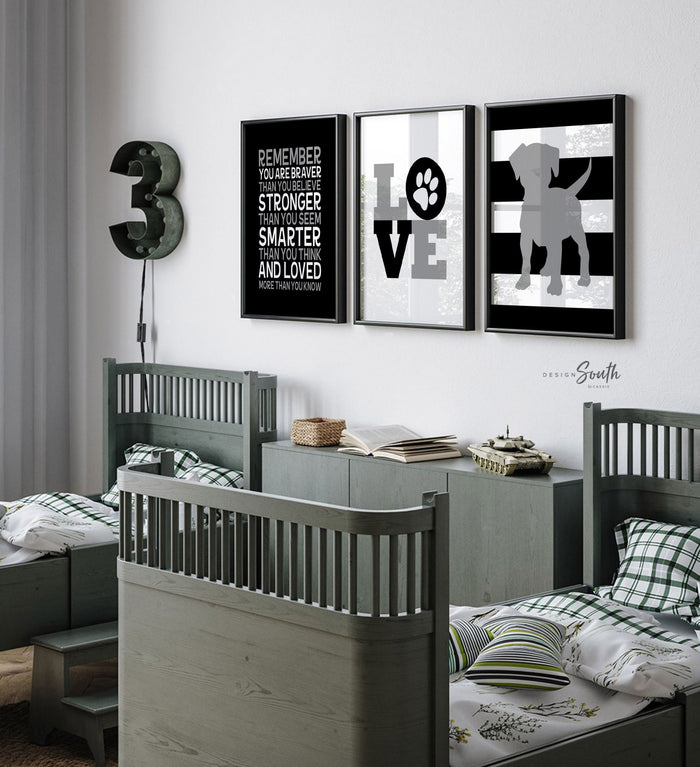 Puppy dog decor for boys nursery or bedroom