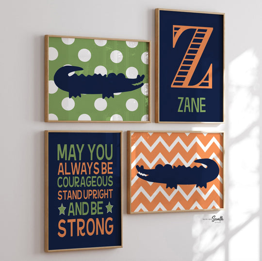 Alligator nursery decor, boys alligator wall decor, alligator decor, gator bedroom decor, baby boy alligator art, alligator art, gator art
