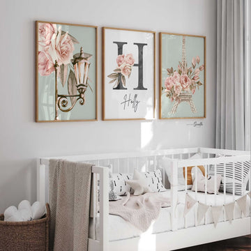 Paris shower gift, paris france eiffel tower nursery theme art print, baby nursery paris, custom paris theme nursery art, chic nursery decor