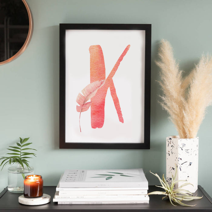 Tropical nursery gallery wall baby girl prints, flamingo tropical leaves room, personalized baby gift pink flamingo, tropical shower gift