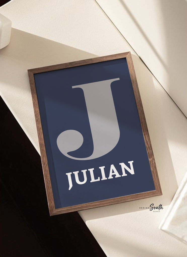 Boys navy blue and gray shark room decor, boys wall art, big boy bedroom, boys shark bedroom personalized name, shark nursery, shark decor