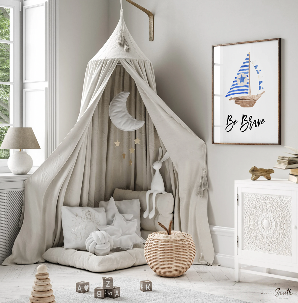 Blue nautical boys room art, anchor ship wheel sailboat collection nautical wall prints, nautical nursery art, ocean theme wall art, sea baby art