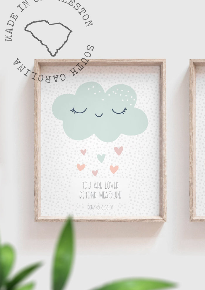 Christian Nursery Wall Art — Neutral Bible Verse Prints