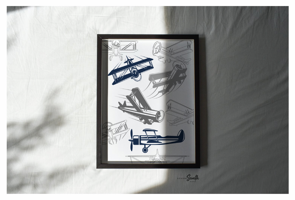 Airplane themed boys bedroom wall decor, flight transportation theme, airplane kids room, airplane nursery or bedroom, pilot newborn gift